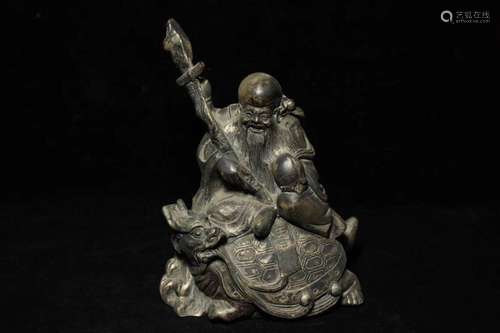 Chinese Bronze Shou Figural