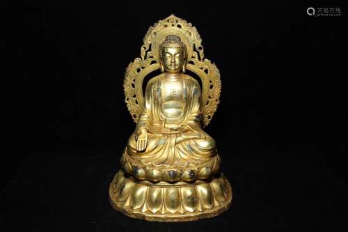 Chinese Gilt Bronze Buddha