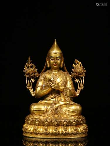 Late Qing Chines Gilt Buddha