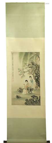 Chinese Watercolor Scroll Painting