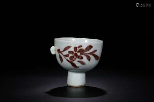 Chinese Copper Red High Foot Cup