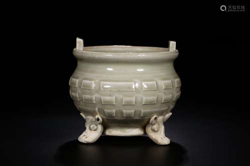 Chinese Celadon Tripod Burner