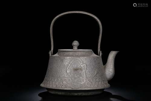 Republican Chinese Pewter Teapot