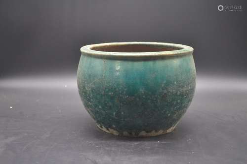 Chinese Green Glazed Jar