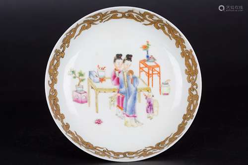 A Chinese Famille-Rose Porcelain Plate