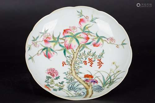 A Chinese Famille-Rose Porcelain Plate