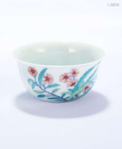 A Chinese Dou-Cai Porcelain Cup