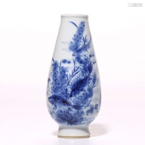 A Chinese Blue and White Porcelain Vase