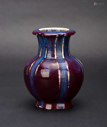 A Chinese Purple Glazed Porcelain Vase