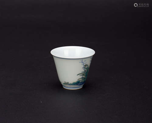 A Chinese Dou-Cai Porcelain Cup