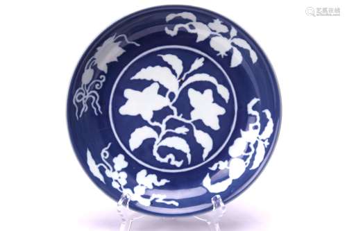 A Chinese Blue and White Porcelain Plate