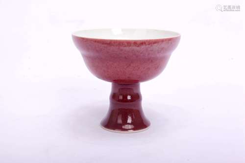 A Chinese Red Glazed Porcelain Cup