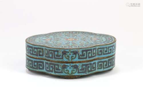 A Chinese Cloisonné Box with Cover