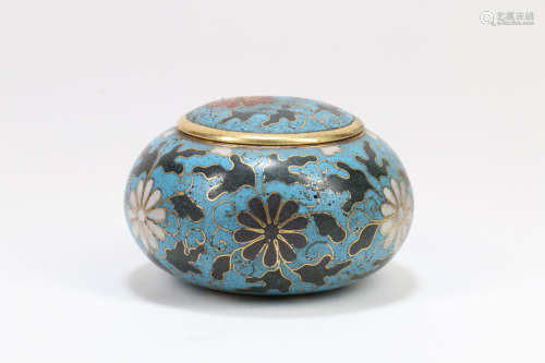 A Chinese Cloisonné Jar with Cover