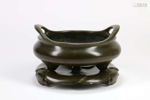 A Chinese Bronze Incense Burner