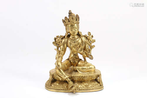 A Chinese Gilt Bronze Buddha