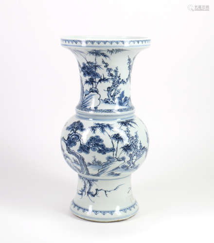 A Chinese Blue and White Porcelain Vase