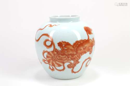 A Chinese Iron-Red Porcelain Jar