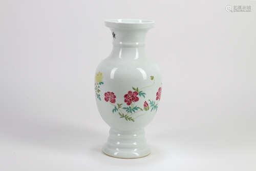 A Chinese Famille-Rose Porcelain Vase