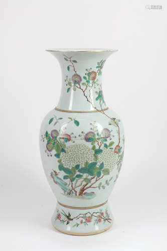 A Chinese Famille-Rose Porcelain Vase