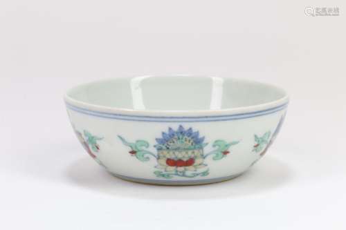 A Chinese Dou-Cai Porcelain Dish