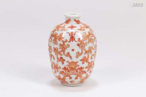 A Chinese Iron-Red Glazed Porcelain Jar