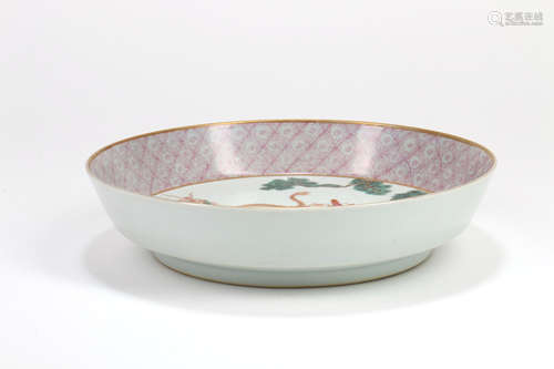 A Chinese Famille-Rose Porcelain Plate