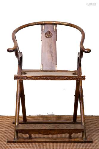 A Chinese Carved Huanghuali Chair