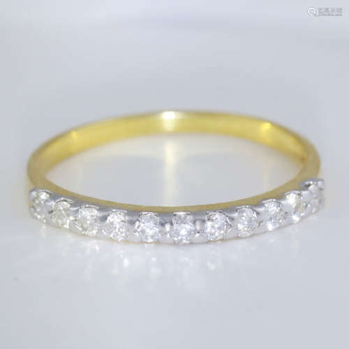 14 K / 585 Yellow Gold Diamond Band Ring