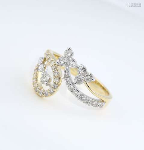 IGI Certified 18 K / 750 Yellow Gold Diamond Ring