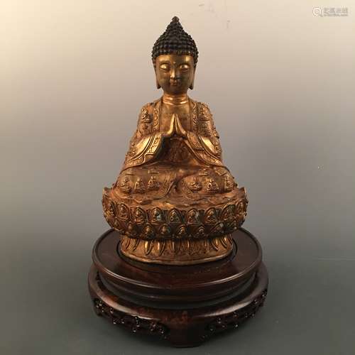 Chinese Gilt Bronze Buddha Figure