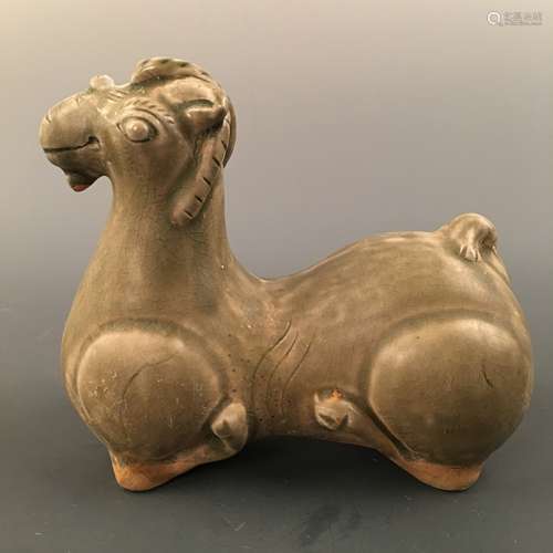 Chinese Yue Ware Ram Figure