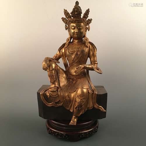 Chinese Gilt Bronze Buddha Figure