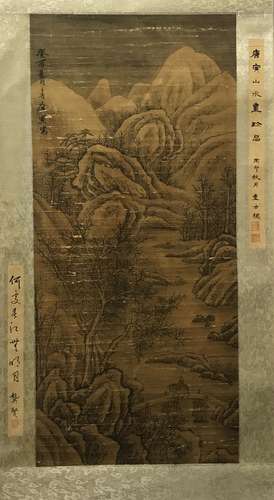 Chinese Hanging Scroll of Landscape Painting