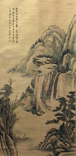 Chinese Hanging Scroll of Landscape Painting