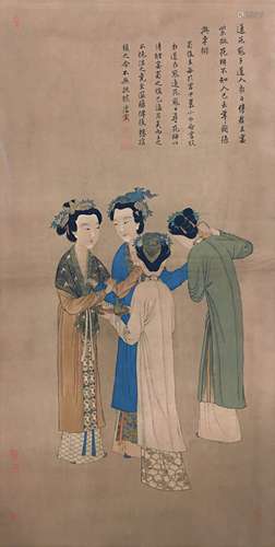 Chinese Hanging Scroll of Beauty Painting