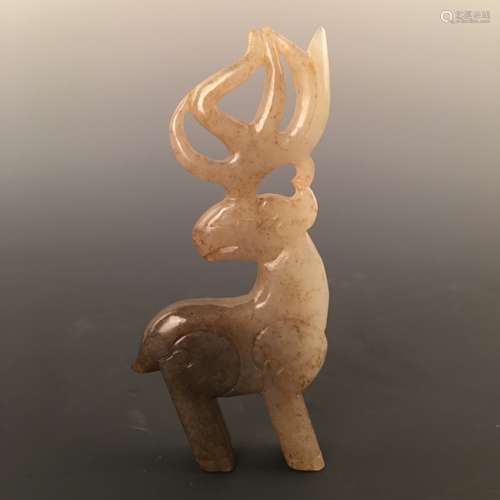 Chinese Jade Deer Figure