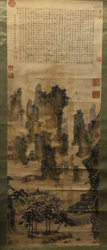 Chinese Water-Color Painting of Landscape