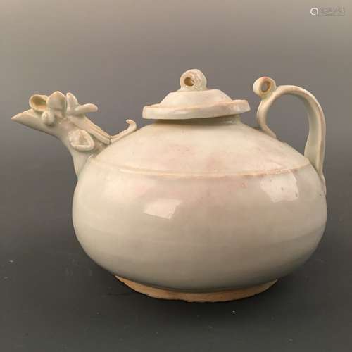 Chinese White Glazed Teapot