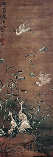 黄居寀 花鸟 立轴 绢本