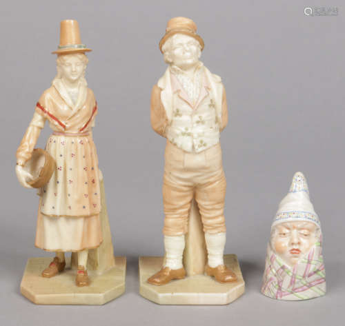 Two Royal Worcester blush figures from James Hadley's countries of the World series including a