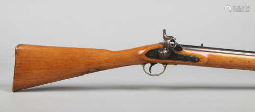 A Tower marked Enfield pattern 1853 percussion rifle musket. With walnut fullstock, ramrod and