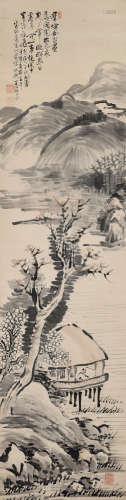 王冶梅 1880年作 山水 立轴 纸本