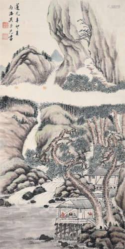 吴荣光 1831年作 山水 立轴 纸本
