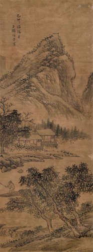 杨晋 1675年作 山水 镜心 绢本