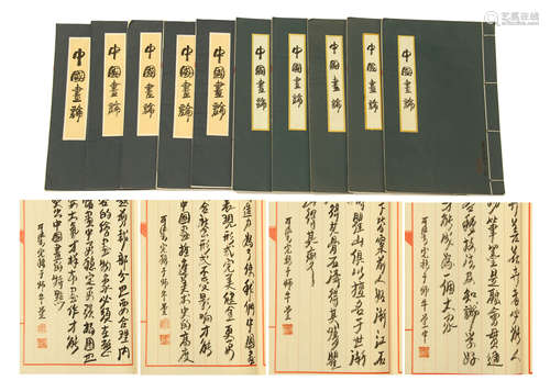 TEN BOOKS OF CHINESE HANDWRITTEN CALLIGRAPHY BOOK