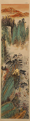 CHINESE SCROLL PAINTING OF MOUNTAIN VIEWS