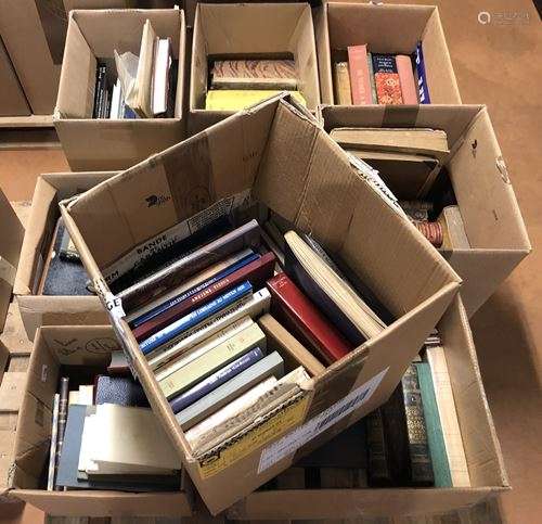 Lot de 9 cartons de livres divers, XIXe et XXe siè…