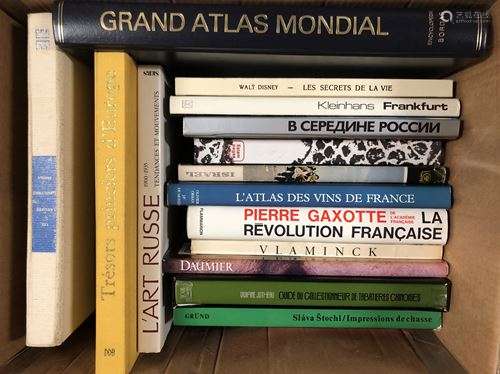 Ensemble de 17 livres généraux et d'art, en frança…