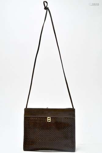 Fendi Vintage Brown Woven Leather Purse